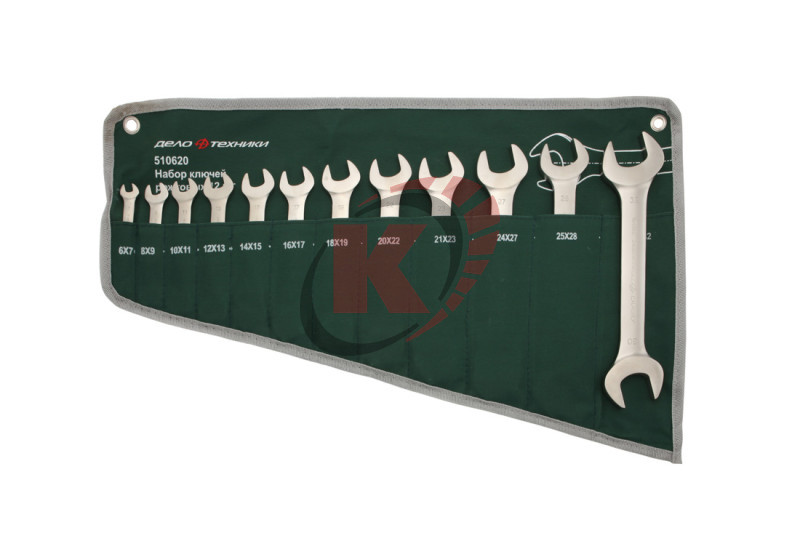 Набор ключей рожковых КГД-12 шт. 6х7-30х32 (510620) Дело Техники
