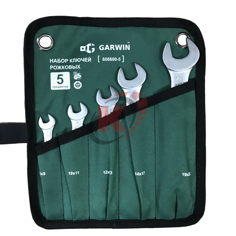 Набор ключей рожковых КГД-5 8х9-19х22 (606600-5) Garwin