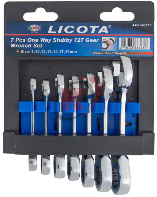 Набор ключей трещоточных 7пр. (ARW-10MK01) Licota