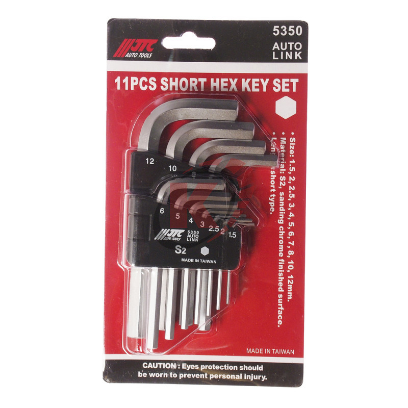 Набор ключей Г-обр. HEX 11пр 1,5-12мм (JTC-5350)