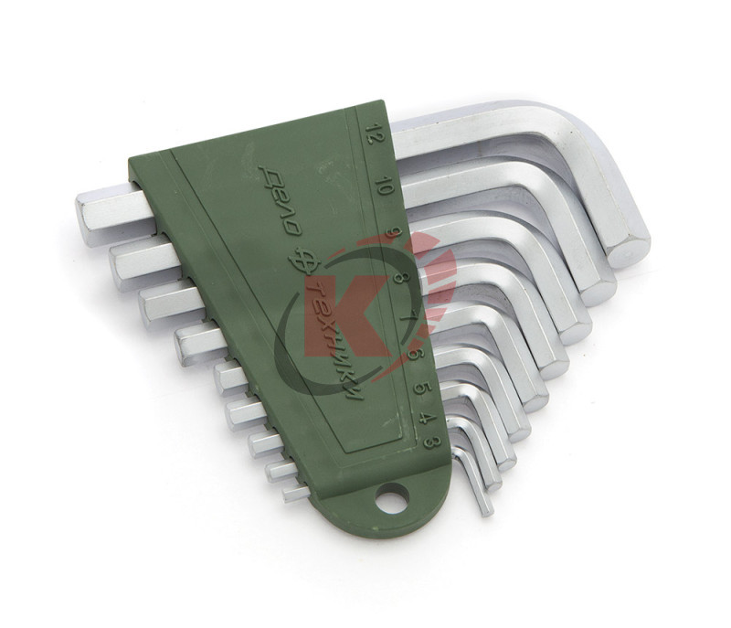 Набор ключей Г-обр. HEX 9пр 3-12мм коротких (561093) ДТ