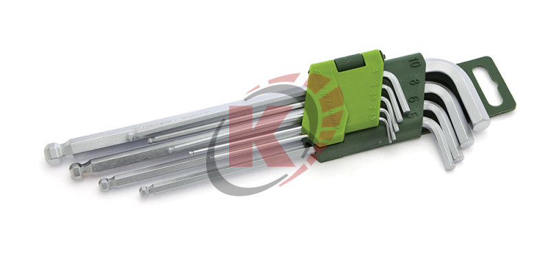 Набор ключей Г-обр. HEX 9пр 1,5-10мм с шаром удлиненных (562092) ДТ