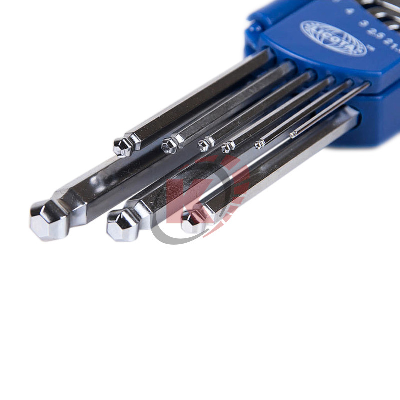 Набор ключей Г-обр. HEX 9пр 1,5-10мм с шаром экстрадлинных (2BP30091DPM) Licota