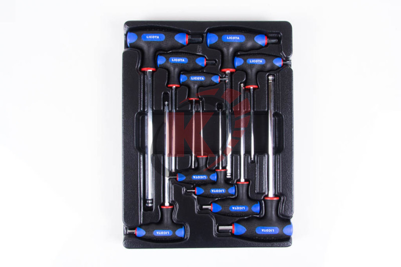 Набор ключей 6 гр. Т-образных 10 шт 2-12 (ACK-382002) ложемент Licota