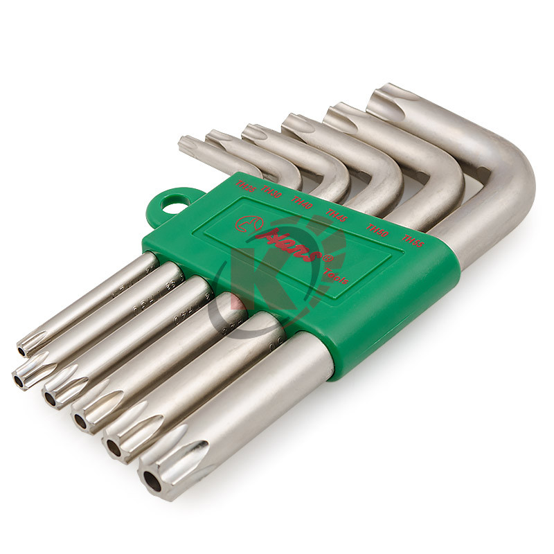 Набор ключей Г-обр. TORX 6пр ТH25-ТH55 с отверстием (16754-8TH) Hans