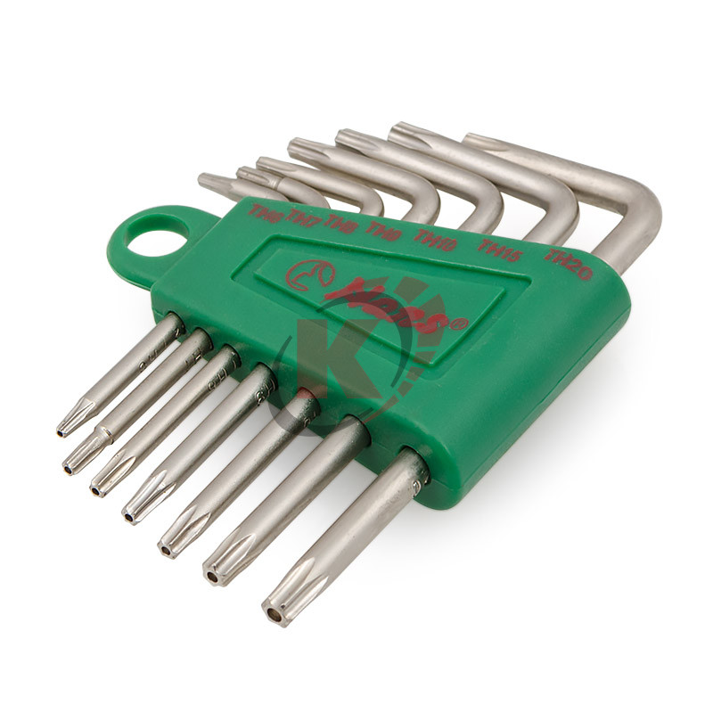 Набор ключей Г-обр. TORX 7пр ТH6-ТH20 с отверстием (16754-6TH) Hans