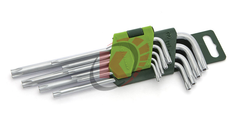 Набор ключей Г-обр. TORX 9пр ТH10-ТH50 с отверстием (563591) ДТ