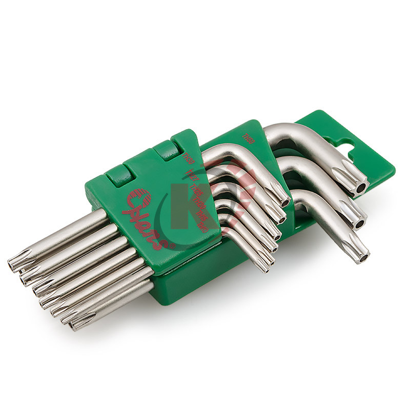 Набор ключей Г-обр. TORX 9пр ТH10-ТH50 с отверстием (16754-29TH) Hans