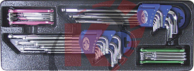 Набор ключей TORX и 6 гр. (ACK-384008) ложемент Licota