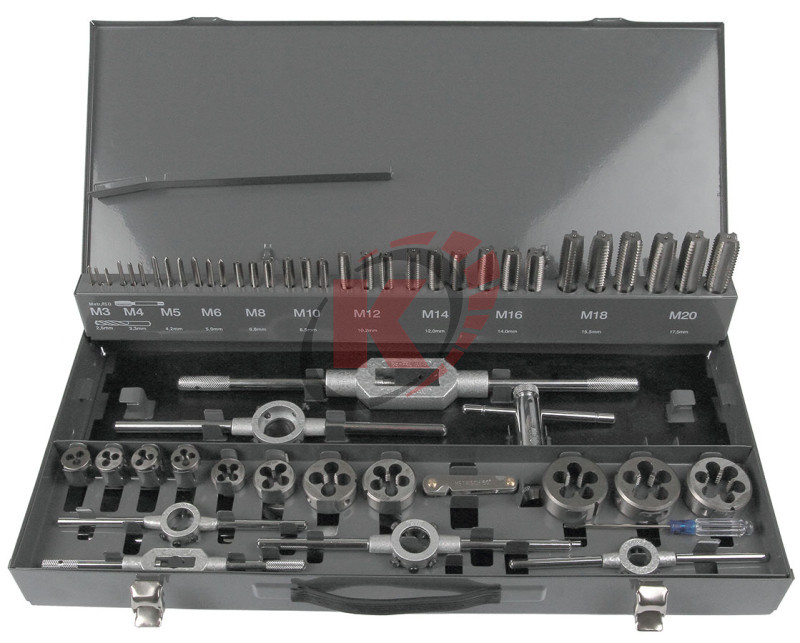 Набор метчиков и плашек 55 пр. HSS М3-М20 (GM-TCS55) Garwin