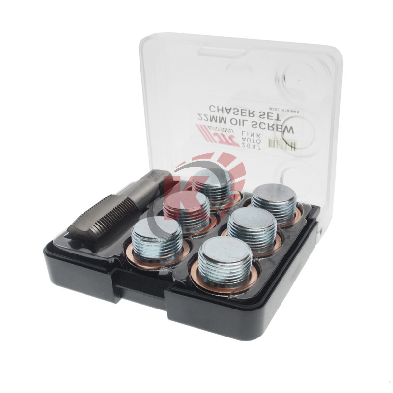 Набор для ремонта резьбы маслосливных отверстий 22мм в боксе (JTC-2047)