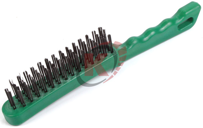 Щетка ручная стальная 280 мм 4 ряд. пластм. ручка (736022-4) Garwin