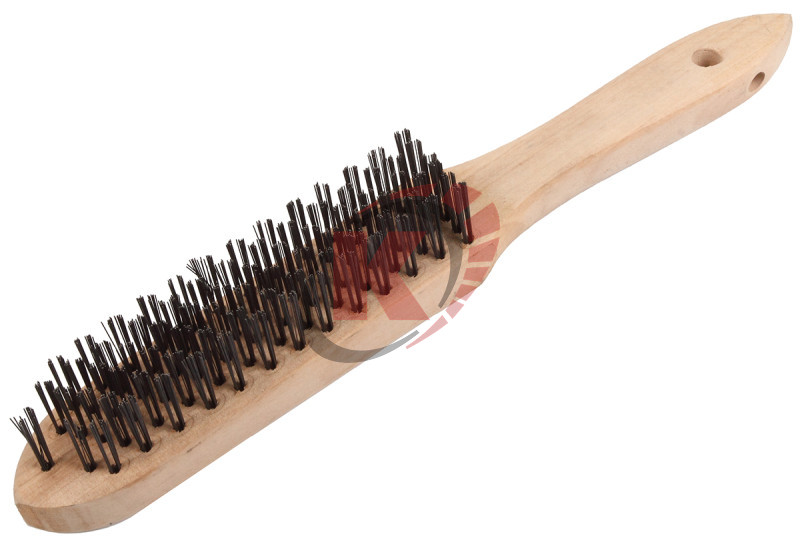 Щетка ручная стальная 280 мм 6 ряд. деревян. ручка (736002-6) Garwin