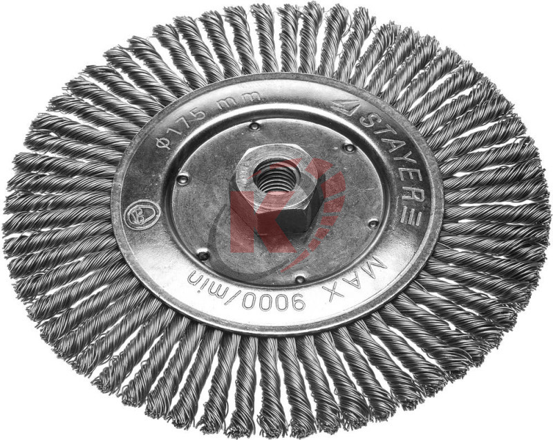 Щетка дисковая 175хМ14 сталь витая (35192-175) Зубр