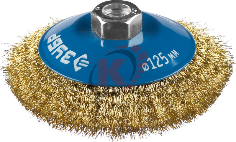 Щетка коническая 125хМ14 латунь (35267-125) Зубр