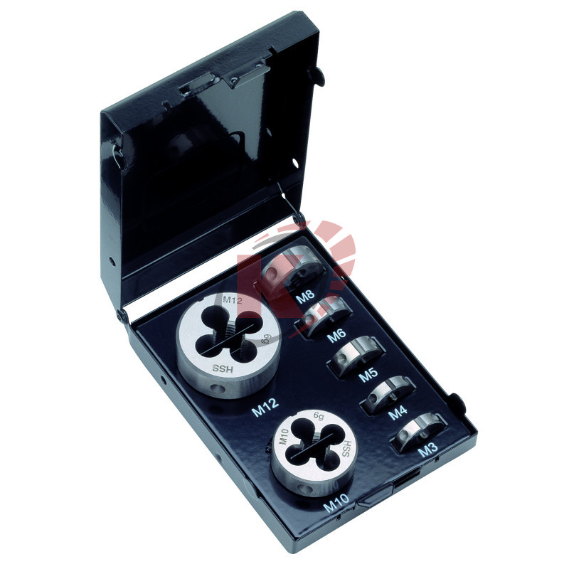 Набор плашек 7 пр. HSS М3-М12 (VO-49521) Volkel