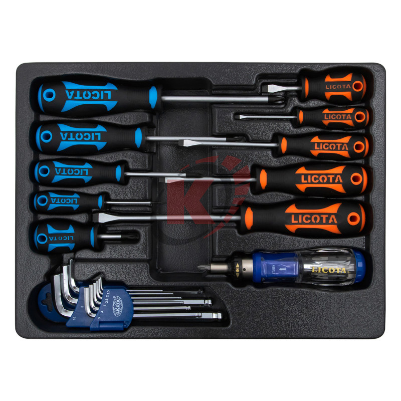 Набор отверток 20пр. и шестигранников (ACK-382003) ложемент Licota