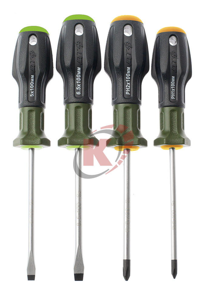 Набор отверток 4пр. c 2-х компонентной ручкой (728040) ДТ