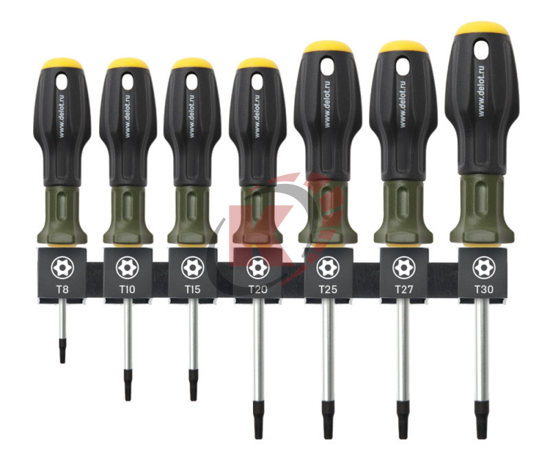 Набор отверток TORX 7пр. с отверстием T8-T30 (726117) Дело техники