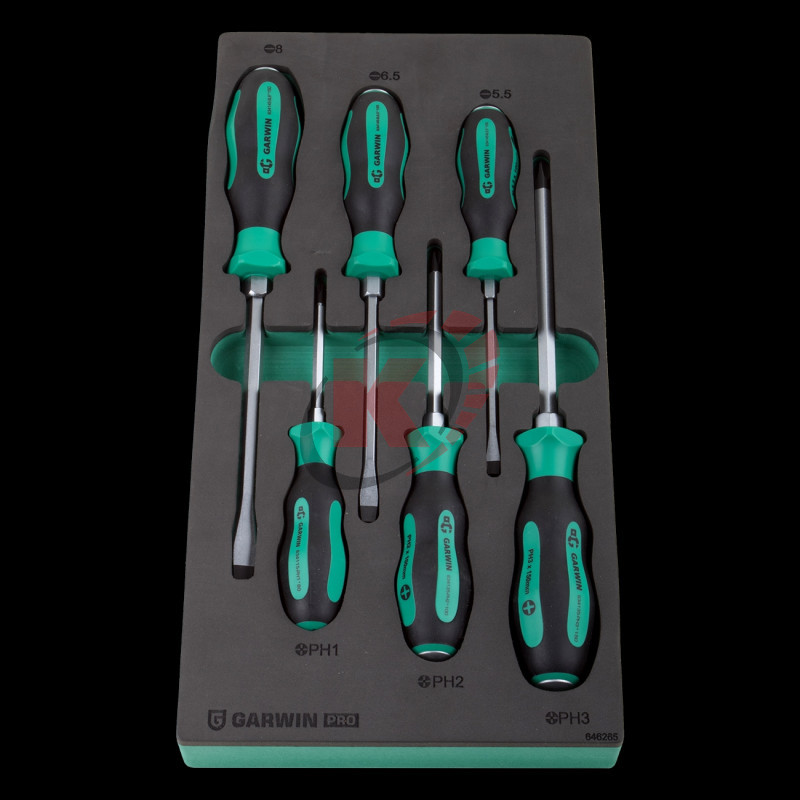 Набор отверток ударных 6пр. ложемент EVA (646265) Garwin