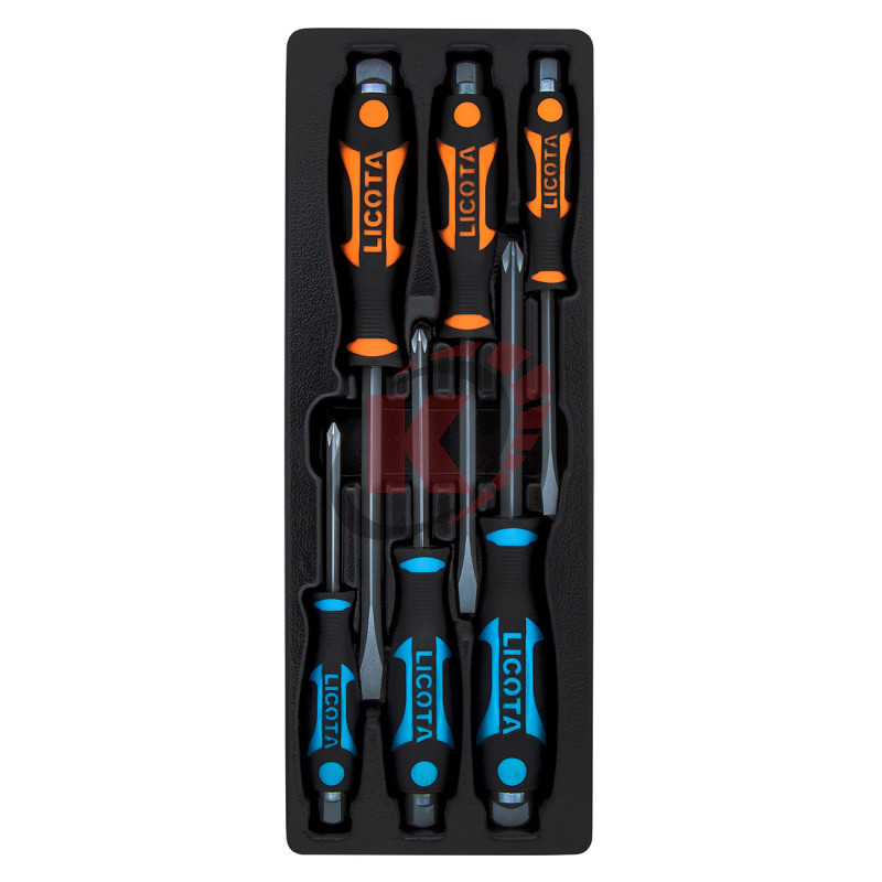 Набор отверток ударных 6пр. (ACK-384015) ложемент Licota