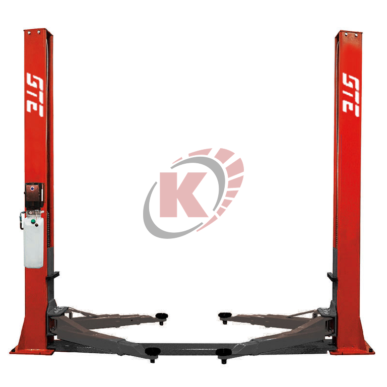 Подъемник двухстоечный 4т с нижней синхронизацией, 380В ручной двойной спуск GTE (GTE-H100)