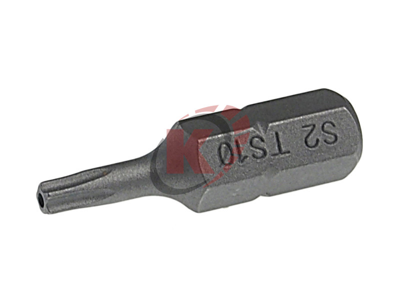 Бита TORX T10 L=25мм 1/4" с отверстием 5-ти лучевая (JTC-1192510)