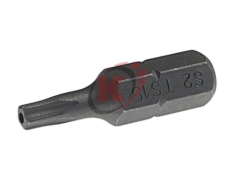 Бита TORX T15 L=25мм 1/4" с отверстием 5-ти лучевая (JTC-1192515)