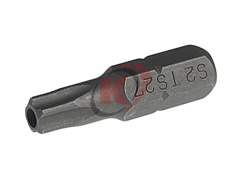 Бита TORX T27 L=25мм 1/4" с отверстием 5-ти лучевая (JTC-1192527)