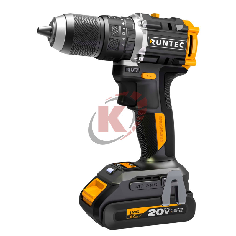 Дрель-шуруповерт аккум. уд. 20В, 60Нм, 2х2Ач (RT-ID223) Runtec