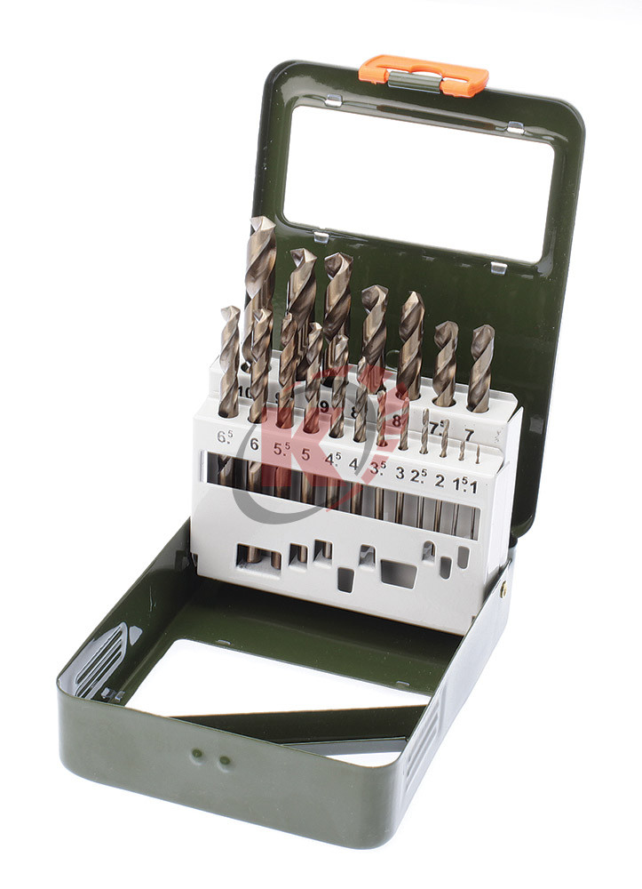 Набор сверл ц/хв 19 шт Р6М5К5 d 1,0-10,0 шаг 0,5 мм (211219) ДТ