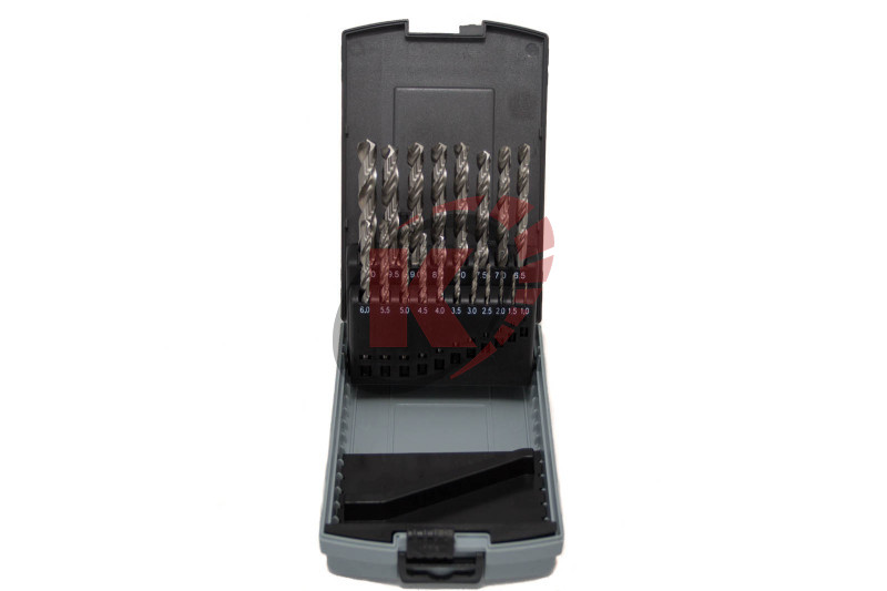 Набор сверл ц/хв 19шт. 1-10 мм Р6М5 (GM-BS19) Garwin