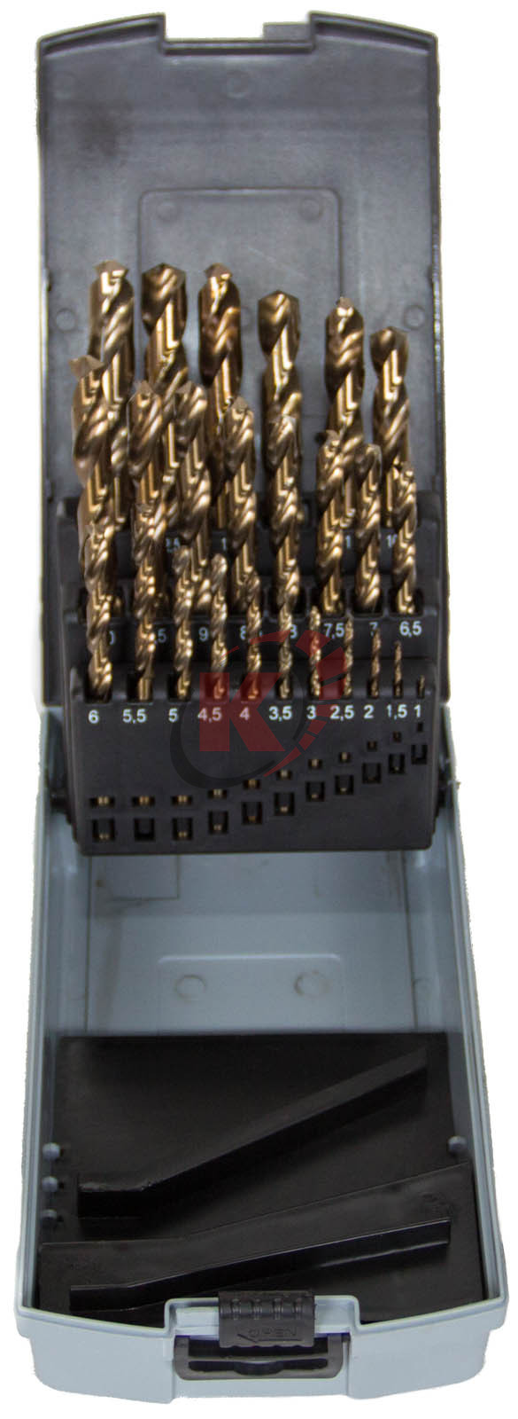 Набор сверл ц/хв 25шт. 1-13 мм Р6М5К5 (GM-BS25C) Garwin