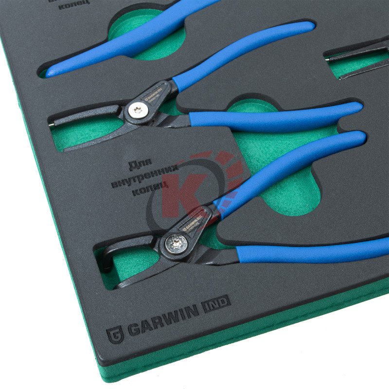 Набор съемников стопорных колец 6пр.180-230мм (646048) IND ложемент EVA Garwin