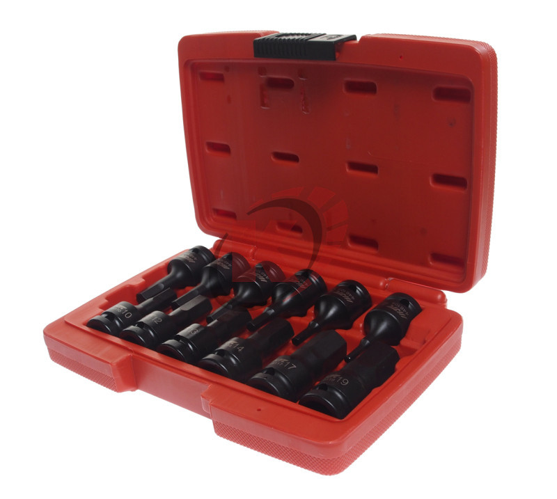 Набор головок ударных HEX 1/2" H4-19мм 60мм 12 пр. (JTC-J412H)