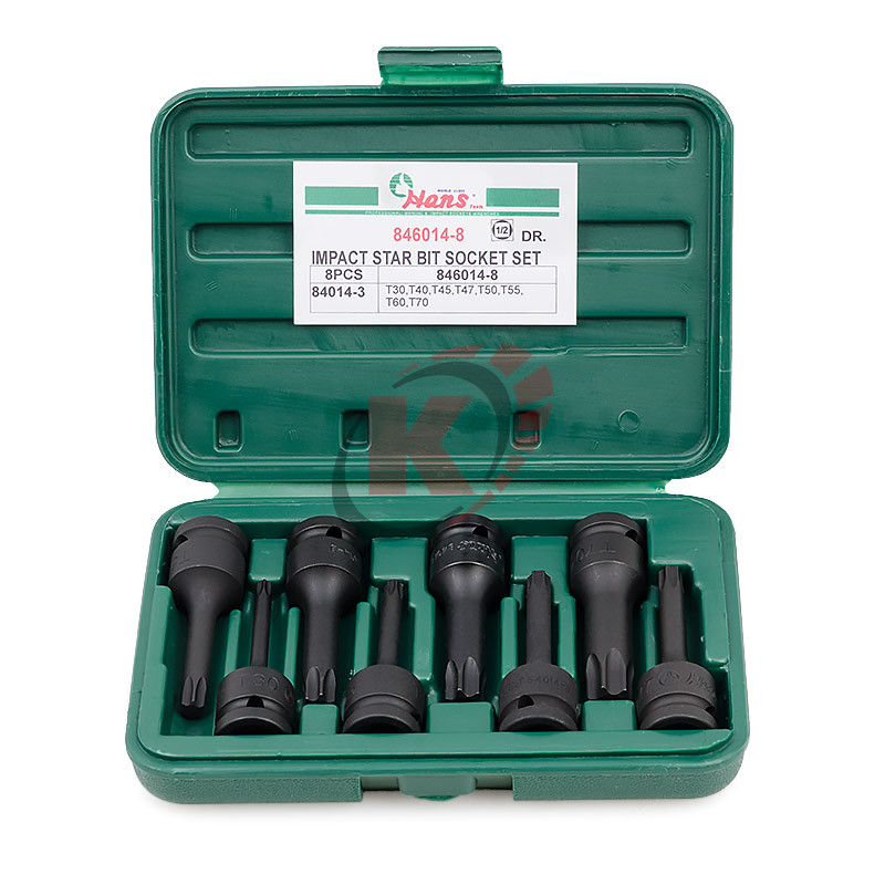 Набор торксов ударных 1/2" 8пр. T30-T70 (846014-8) Hans
