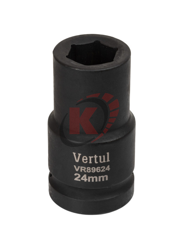 Головка торцевая 6гр. 1" S=24мм L=90мм ударная (VR89624) Vertul