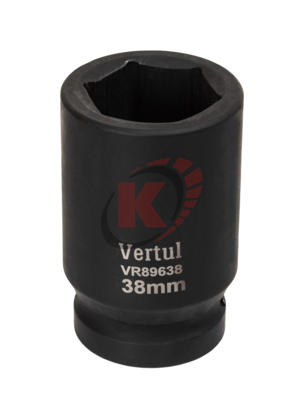 Головка торцевая 6гр. 1" S=38мм L=90мм ударная (VR89638) Vertul