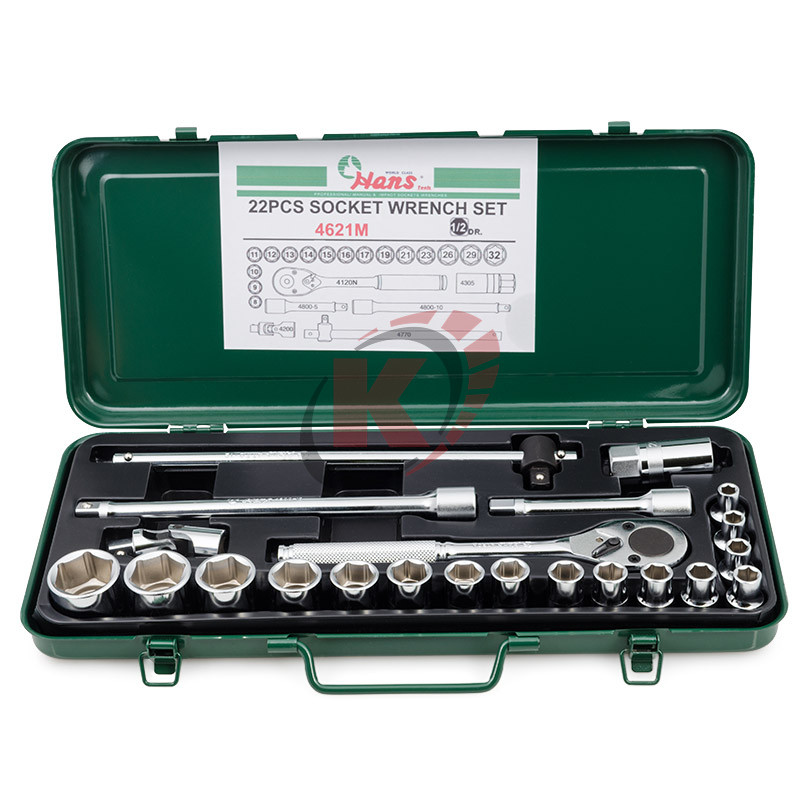 Набор торцевых головок 1/2" 8-32 мм 22пр. (4621M) Hans