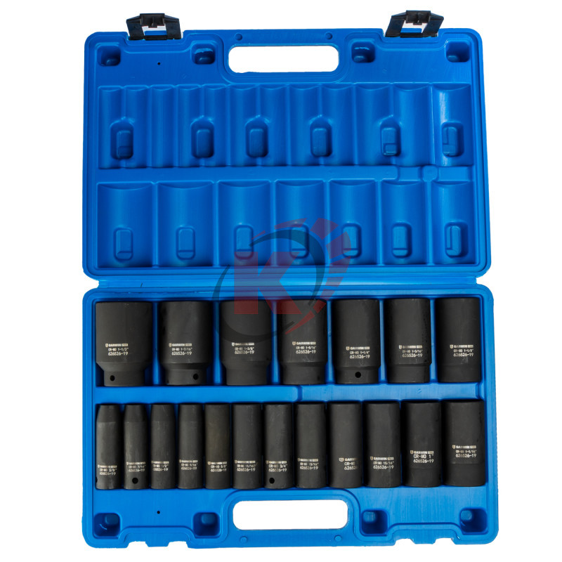 Набор торцевых головок 1/2" дюймовых 19пр. 3/8"—1-1/2" (626526-19) Garwin