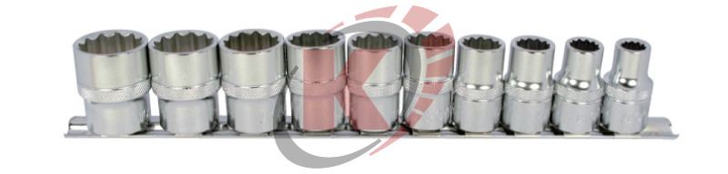 Набор торцевых головок 1/4" 10пр. р-ры 3/16"-9/16" на линейке (TBS-22002) Licota