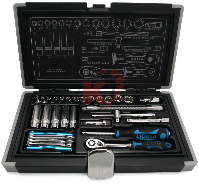 Набор торцевых головок 1/4" 32пр. (ALK-0004) Super Lock Licota