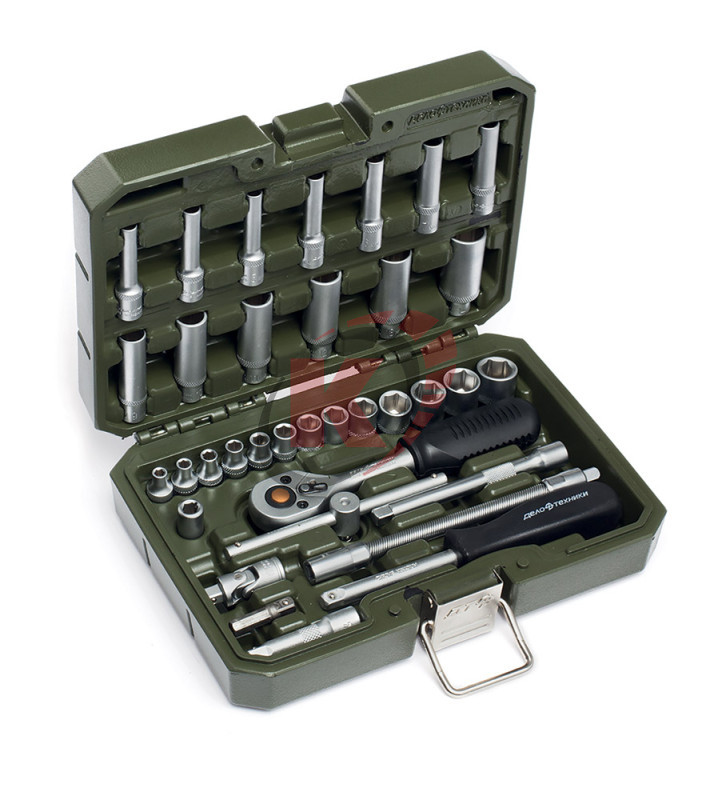 Набор торцевых головок 1/4" 35пр. с трещоткой (600735) ДТ