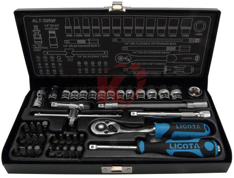 Набор торцевых головок 1/4" 43пр. (ALT-5009F) Licota