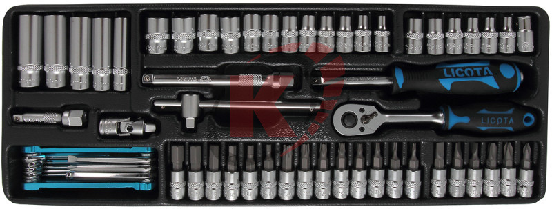 Набор торцевых головок 1/4" 51пр. (ACK-384002) ложемент Licota