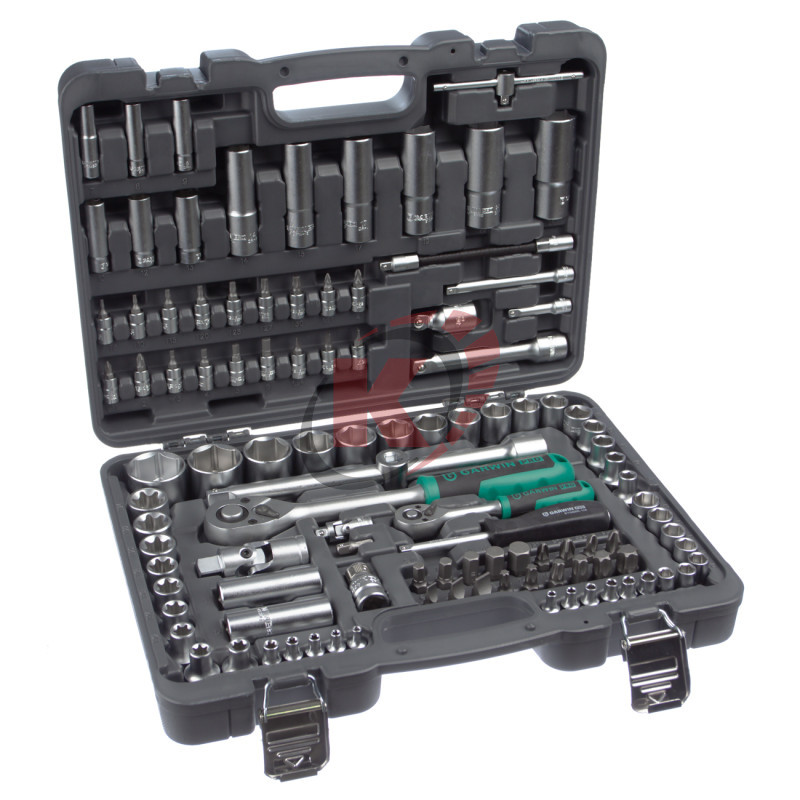 Набор торцевых головок 1/4"-1/2" 108пр. (641080) Garwin