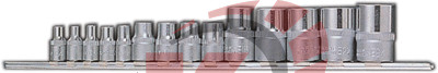 Набор торцевых головок 1/4"-1/2" 14пр. E4-E24 на линейке (TBS-11005) Licota