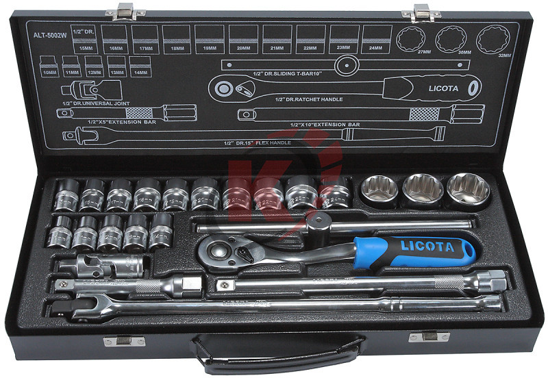 Набор торцевых головок 12гр. 1/2" 24пр. 10-32 (ALT-5002W) Licota