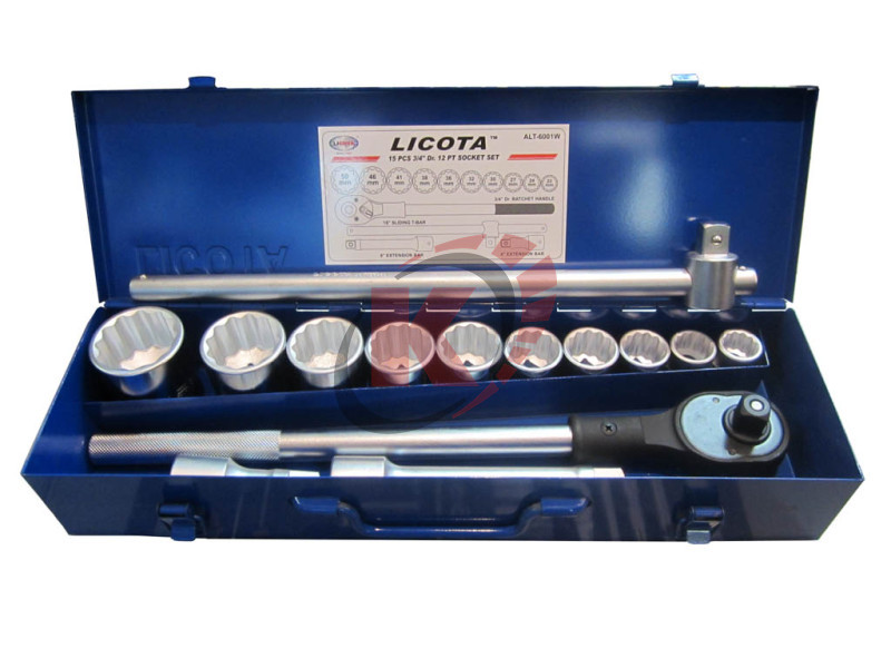 Набор торцевых головок 12гр. 3/4" 15пр. 22-50 (ALT-6001W) Licota