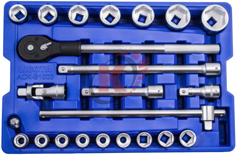 Набор торцевых головок 3/4" 23пр. 19-50 мм в ложементе (ACK-B1003) Licota